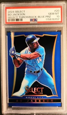 🔥 2024 Select - Bo Jackson # 20 - Select Throwback - Blue Prizm /49 POP 1!!️ Foto 1 de 4