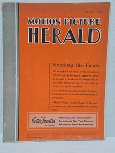 Jan 5th 1952 Motion Picture Herald Vintage Theatre Magazine - Picture 1 of 13
