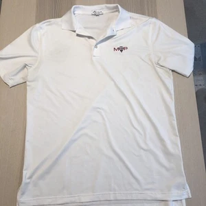 Peter Millar Polo Shirt Mens Medium White Golf Casual - Picture 1 of 12