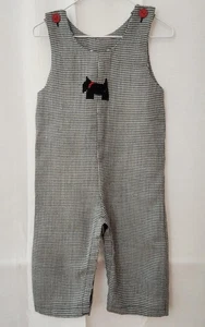 Vintage Boys 3T Rebecca Raggs Originals Black & White W/ Dog / Red Bow Holiday - Picture 1 of 5