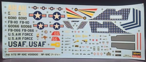 Hasegawa | No. 715 | 1:72 McDonnell Douglas RF-101C Voodoo Decals - Picture 1 of 1