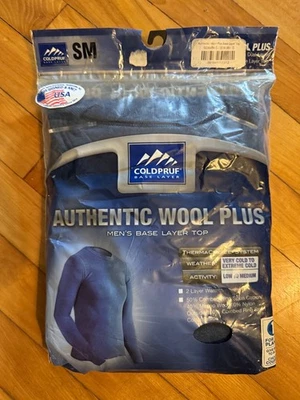 Men's Small Coldpruf - Long Sleeve Base Layer - Top - Authentic Wool Plus