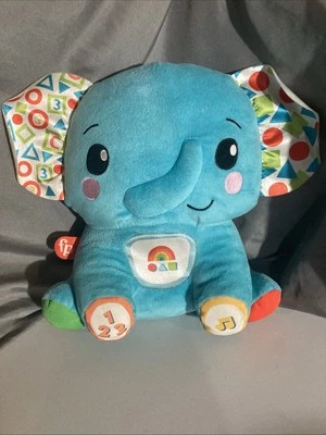 Fisher Price Light’s and Learning Blue Elephant Talks Counts Music Works - Image 1 of 4