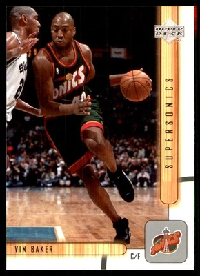 Vin Baker 2001-02 Upper Deck #158 SuperSonics NBA READ FREE SHIP AutographDen - Image 1 of 2