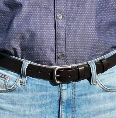 Ceinture homme en cuir, Ceinture en cuir de qualité pour homme - Photo 1/4