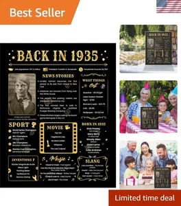 Regalos únicos de cumpleaños 90 - Póster vintage de 1935 para hombres y mujeres, sin marco - Imagen 1 de 8