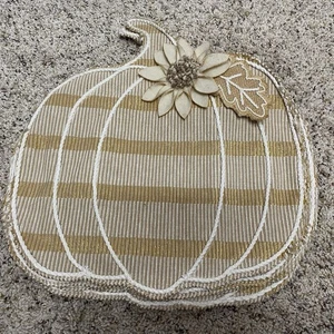 Nicole Miller pumpkin placemats set of 4 harvest new without tags - Picture 1 of 7
