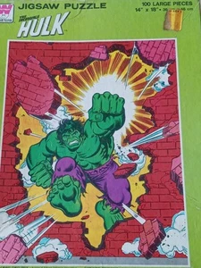 Vintage 1976 The INCREDIBLE HULK Guild Jigsaw Puzzle 💚🧟🧩 - Picture 1 of 2