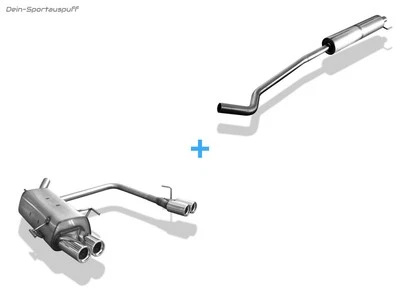 Impianto Completo Fox Duplex Da Kat Opel Corsa C 2X76 Rotondo Con Assorbimento. - Immagine 1 di 4