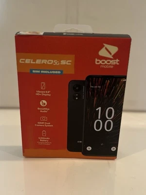 Câmera Boost Mobile Celero 5G SC 64Gb 50MP Preta - Smartphone Pré-pago NOVO - Imagem 1 de 4