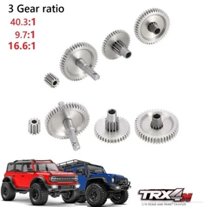 Steel 40.3:1 Low Range& 9.7:1 high speed Transmission Gear Pinion for 1/18 TRX4M - Picture 1 of 18