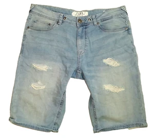 FISHBONE GEILE HERREN DENIM JEANS SHORTS SOMMER NYC DESTROYED KURZE HOSE M 48/50 - Bild 1 von 5