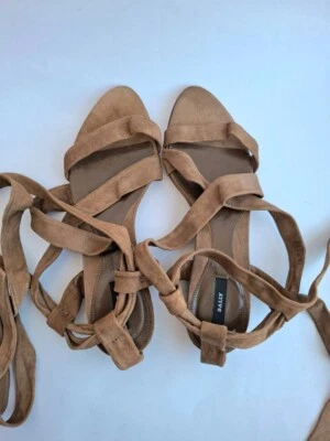 BALLY Dark Brown Suede Women's wrap around gladiator sandals EU 37 1/2 US 7 - Image 1 of 4