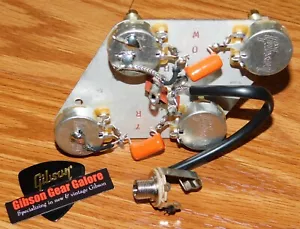 Tablero de control Gibson Les Paul Slash Pot piezas de guitarra clásica naranja Drop Jack - Imagen 1 de 4