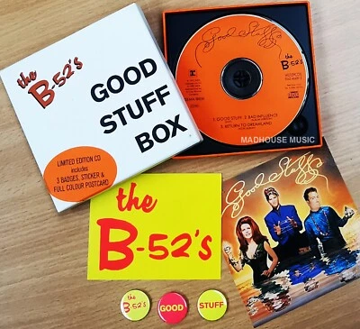 The B-52's CD BOX Set Good Stuff Box + CD + 3x BADGES + Print + Sticker SEALED ! - Image 1 of 4
