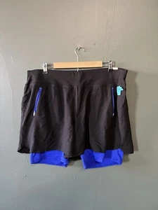 Livi Active Womens Black Athletic Workout Shorts W/ Liner Size 18/20 NWT - Picture 1 of 3
