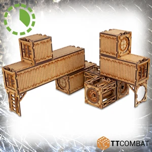 SFG155 TTCombat - Sci-Fi-Gothic - FREIGHTER GRAVEYARD - SMALL CONTAINERS - Picture 1 of 10