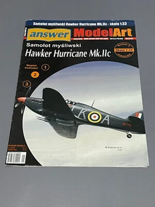 Respuesta Modelo Arte Luchador Británico Hawker Hurricán Tarjeta de Papel Modelo Avión 1:33 - Imagen 1 de 1