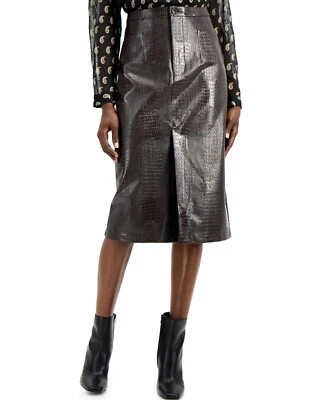 Falda lápiz INC International Concepts imitación cuero abertura frontal Foto 1 de 3