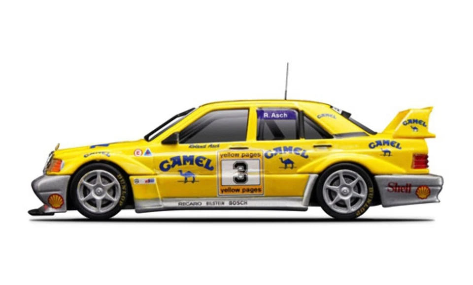 True Scale 1:43 MERCEDES BENZ 190E EVO2 #3 CAMEL R. ASCH GP S. AFRICA 1990 - Image 1 of 1