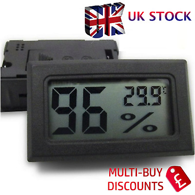 Digital LCD Thermometer Sensor Hygrometer Temperature Humidity Meter Gauge Home • 4.99£