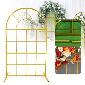2m Wedding Arch Backdrop Iron Flower Metal Arch Wedding Party Stand Frame Props - Picture 1 of 12