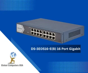 DS-3E0516-E(B) 16 Port Gigabit Unmanaged Switch Ethernet ports NEW!!! - Picture 1 of 2
