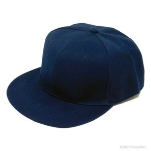 Berretto aderente Flat Navy, taglia media 6 pannelli berretto accessori uomo - Foto 1 di 3