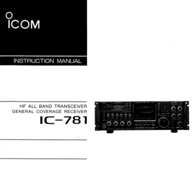 ICOM IC-781 MANUALE UTENTE E SERVIZIO su CD-ROM (PARTI, DIAGRAMMI E SCHEMI) - Immagine 1 di 4