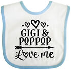 Inktastic Gigi And PopPop Love Me Baby Bib Grandchild Grandkids Cute Girls Girl