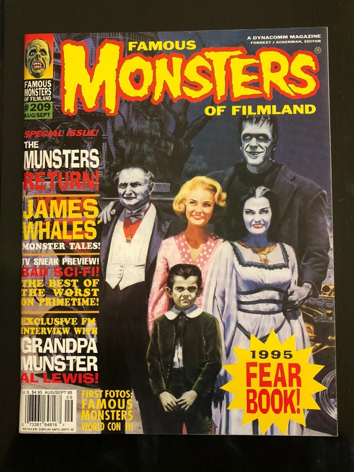 FAMOUS MONSTERS 209 1995 FEARBOOK THE MUNSTERS AL LEWIS RARE VINTAGE UNREAD MINT - Image 1 of 1