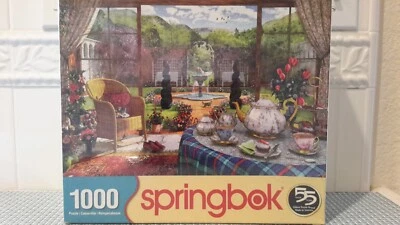 Springbok 2017 The Conservatory Teapot 1000 Piece Jigsaw Puzzle 24x30"  Sealed - Image 1 of 4