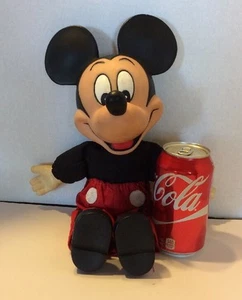 Muñeca cara de goma de felpa de Mickey Mouse de colección #2683 pantalones rojos clásicos lunares - Imagen 1 de 8