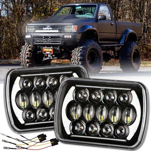 Pair For Toyota Pickup 1982-1995 Hardbody Truck 5x7"7x6" LED Headlights H4 Beam - Picture 1 of 17