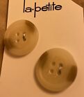 Cream & Fawn Classic 4 Hole 22mm Buttons New Old Stock