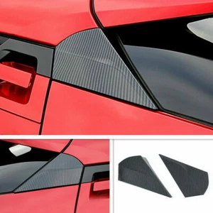 For 2016-2020 Toyota CHR C-HR Carbon fiber Rear Window Spoilers Wing Cover Trim - Picture 1 of 7