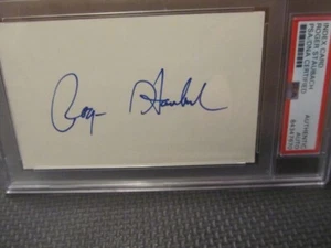 Tarjeta de índice firmada por Roger Staubach automática 3x5 Cowboys autógrafo PSA/DNA - Imagen 1 de 2