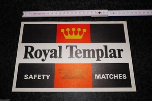 Rare old Soviet Latvia Matchbox label extra large packet size ROYAL TEMPLAR - Picture 1 of 1