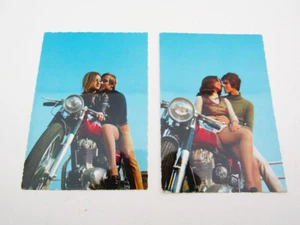 LOT 2 x DUCATI 450 ? VINTAGE 70's Postcard Motorcycle Classic Italian Lovers - Picture 1 of 2