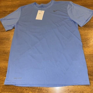 Nike Mens Dri-Fit Legend SS Medium Training Shirt Blue 727982 448 New With Tags - Picture 1 of 6