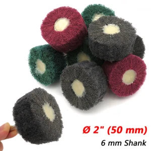 Ø 2" 50 mm Scouring Pads Abrasive Wheels Polishing Mop 6mm Shank 240# 400# 800# - Picture 1 of 7