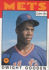 DWIGHT GOODEN 1986 OPC BOX BOTTOM #F NEW YORK METS
