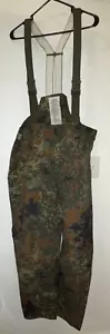German XL Suspender Pants Flecktarn Camo Camouflage Rain Military - Picture 1 of 21