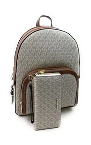 Michael Kors Jaycee Large Backpack School Bag Bundled JST Continental wallet - Picture 1 of 5