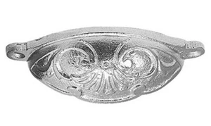 Verzierte silber metallische Schubladen Tassengriffe - NEU - Bild 1 von 2