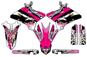 2002-2004 fits POLISPORT RESTYLE YZ 125 MAYHEM Pink Senge Graphics Kit - Picture 1 of 10