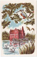 CYRIL BOUDA/Kingfisher &Oak & Červená Lhota Castle /ORIGINAL 5colours LITHOGRAPH