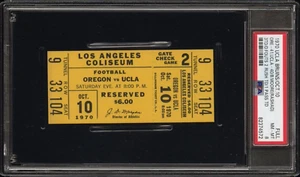 Oregon Ducks Full Football Ticket PSA 8 Dan Fouts Ahmad Rashad 1970 win at UCLA - Picture 1 of 3