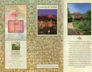 L'Auberge de Sedona Resort Sedona AZ Vtge Travel Brochure Photos Locator Map - Imagen 1 de 2