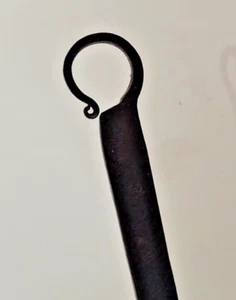 Antique diminutive hand Forged Iron Flesh Fork 19th C. Incredible detail aafa - Picture 1 of 5